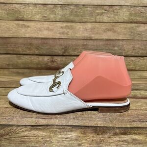 Pascucci White Leather Mules